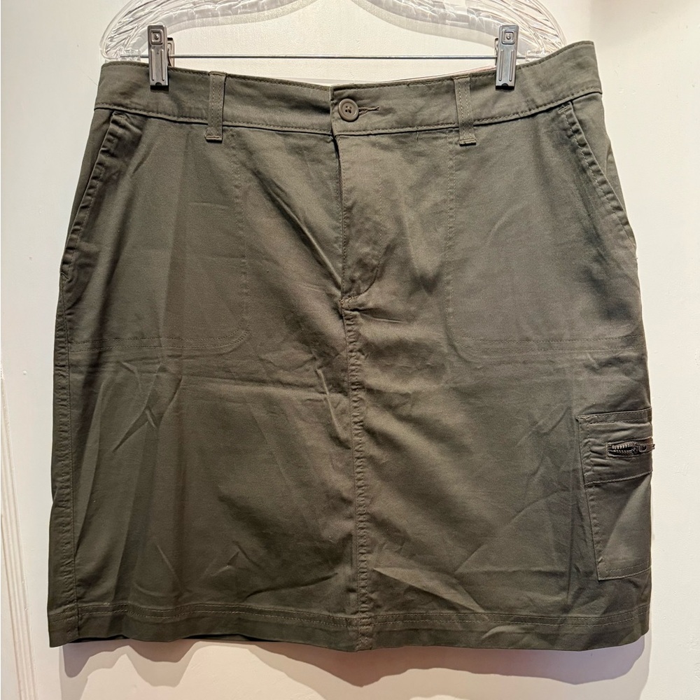 Lee Riders Skirt in Olive Green with Pink Waistband